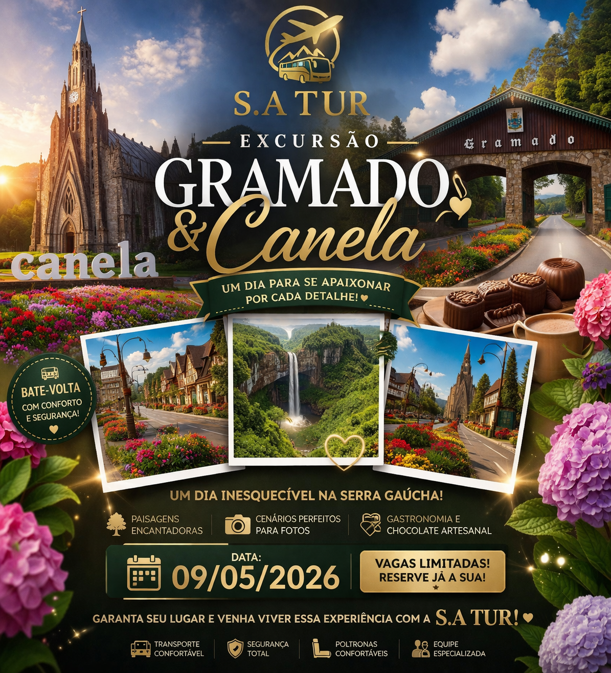 Excursão para Gramado na Serra Gaúcha com a S.A Tur
